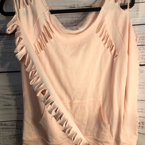 VENUS Pink Sleeveless Cut Out Sweatshirt - Picture 6 of 12